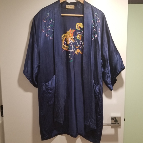 ⚡Vintage Satin Dragon Kimono/House Coat - Picture 1 of 3